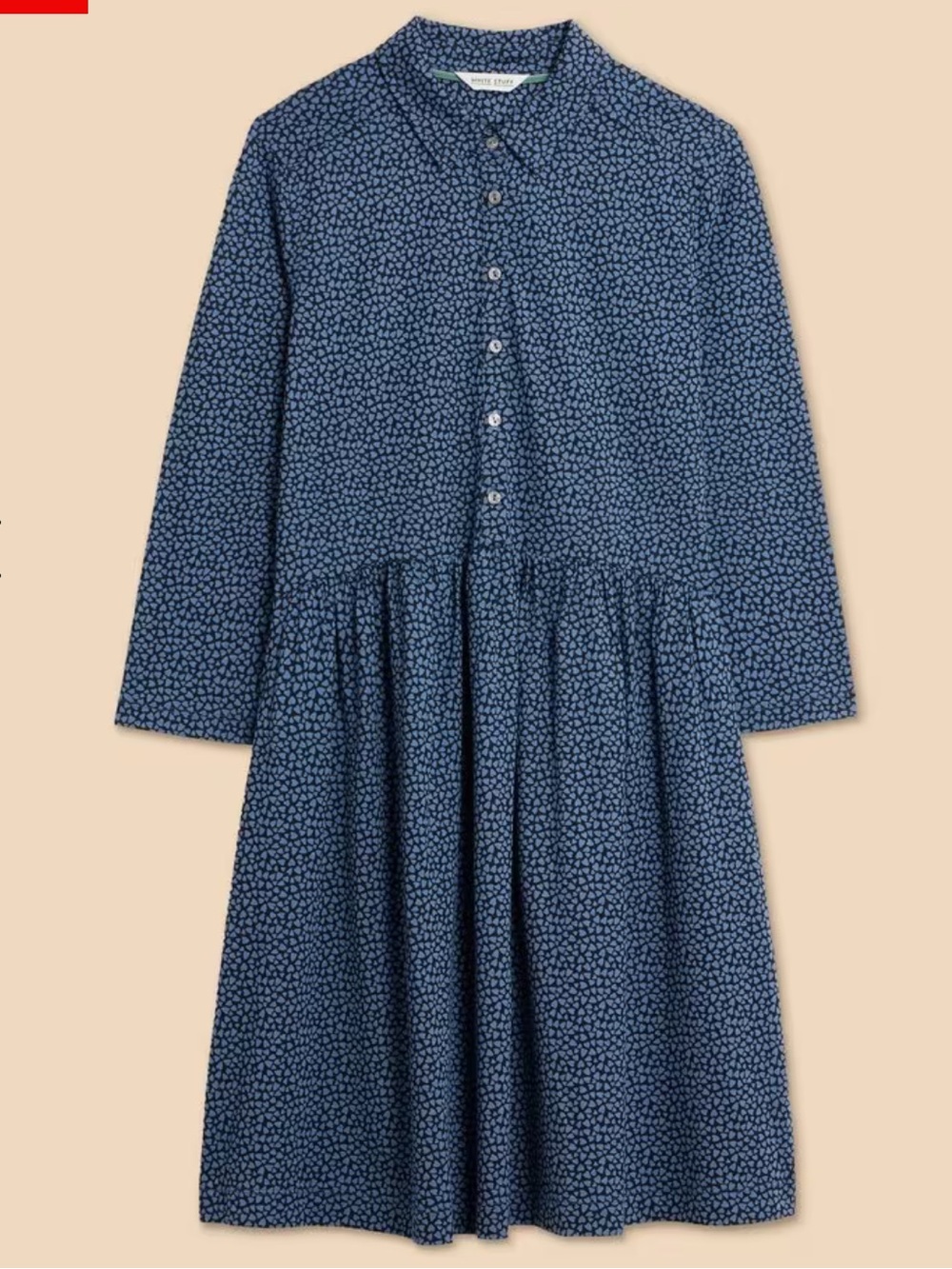 White Stuff Everly Heart Print Shirt Dress - Picture 5 of 7